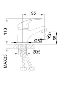 Змішувач для умивальника Frap F1036, хром №4