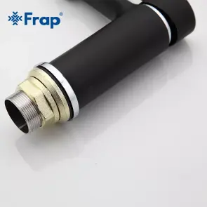 Змішувач для умивальника Frap F1042, чорний/хром №5