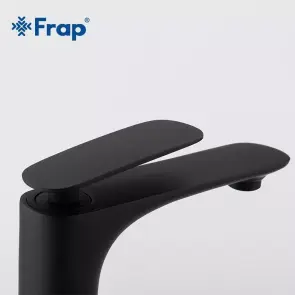 Смеситель для умывальника Frap F1052-57 высокий, черный №4