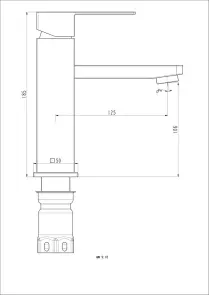 Змішувач для умивальника Frap F10802, нержавіюча сталь. №4