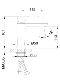 Змішувач для умивальника Frap F1034, білий/хром №5