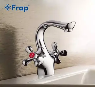 Змішувач для умивальника Frap F10731-B, хром №2