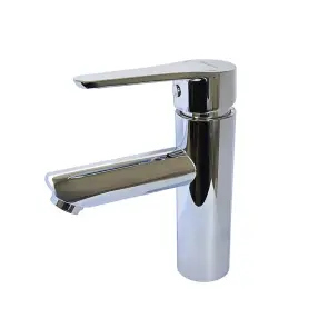 Змішувач для умивальника WEZER SUN1A-01, нерж.сталь, Ø35, хром №1