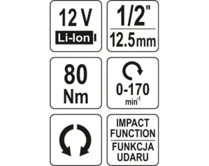 Бесщеточная аккумуляторная трещотка YATO YT-829021 №4