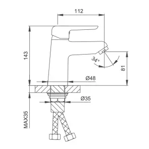 Смеситель для умывальника Frap F1017 №3