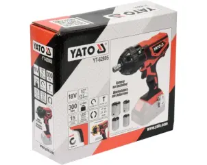 Гайковерт ударнийакумуляторний YATO 18 В 300 Нм + 4 насадки (без акумулятора і зарядного пристрою) №4