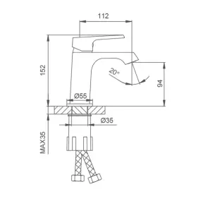 Змішувач для умивальника Frap F1071-9 №3