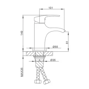 Смеситель для раковины FRAP F1069 №3