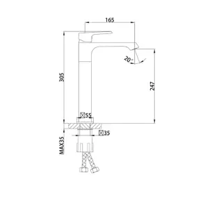 Змішувач для умивальника Frap F1071-26 №3