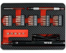 Викрутка акумуляторна з набором біт YATO Li-Ion 3.6В 450 мАгод LED-підсвітка HEX-1/4" 39 шт + кейс