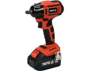 Гайковерт ударный аккумуляторный бесщеточный YATO Li-Ion 18 В 3 Ач 250 Нм 1/2" + Кейс №1