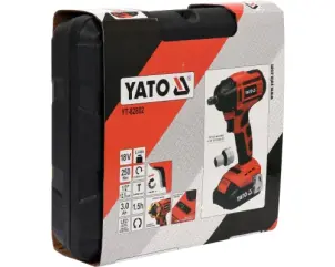 Гайковерт ударный аккумуляторный бесщеточный YATO Li-Ion 18 В 3 Ач 250 Нм 1/2" + Кейс №6