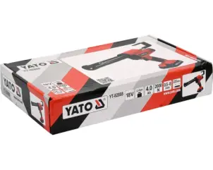 Пистолет для клея и герметика аккумуляторный YATO Li-Ion 18 В 4 Ач для тюбов 225 мм 0.5-8 мм/с №4