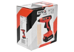 Пістолет клейовий акумуляторний YATO Li-Ion 18 В 2 Агод для стержнів Ø11 мм 25 г/хв + 3 стержня №4