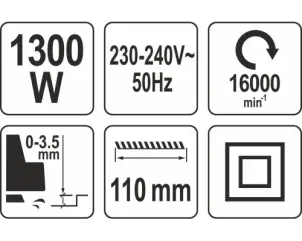 Рубанок сетевой YATO 1300 Вт 110 мм №5