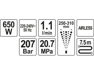 Покрасочная станция YATO 650 Вт 1.1 л/мин №4