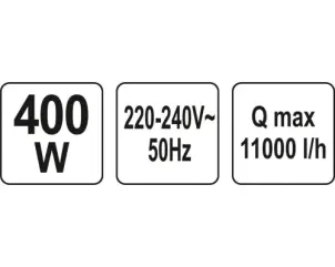 Насос для брудної води YATO 400 Вт 11000 л/год 5.8 м №5