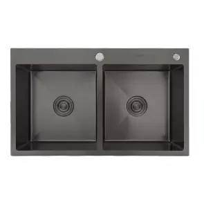 Кухонная мойка GAPPO GS8350-6 накладная 830x500 мм,Нержавеющая сталь, PVD поверхность №2