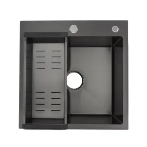 Кухонна мийка GAPPO GS5050-6 накладне 500x500 мм, нержавіюча Сталь, поверхня PVD №2