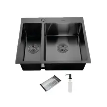 Кухонная мойка ITAL HD575485, 575x485мм,Нержавеющая сталь, черный