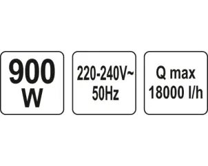 Насос для грязной воды YATO 900 Вт 18000 л/ч 8.9 м №5
