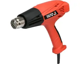 Фен технический YATO 2 кВт 450°/600° 250/500 л/мин регулятор температуры + 4 насадки