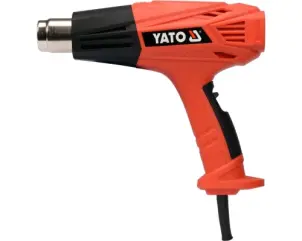 Фен технический YATO 2 кВт 450°/600° 250/500 л/мин регулятор температуры + 4 насадки №2