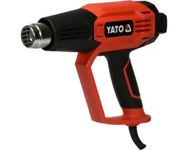 Фен технічний мережевий YATO 2 кВт 50-600° 250-500 л/хв 7 режимів температури + 5 насадки