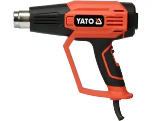 Фен технічний мережевий YATO 2 кВт 50-600° 250-500 л/хв 7 режимів температури + 5 насадки №2