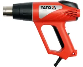 Фен технічний YATO 2 кВт 550°C 3 швидкості + аксесуари і кейс