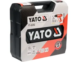 Строительный фен YATO 2 кВт 550°C 3 скорости + аксессуары и кейс №3
