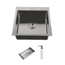 Кухонная мойка ITAL HD5050-G, 500x500мм,Нержавеющая сталь, серый
