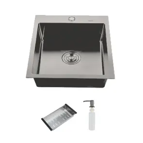 Кухонная мойка ITAL HD5050-G, 500x500мм,Нержавеющая сталь, серый №1