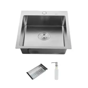 Кухонная мойка ITAL HD5050, 500x500мм,Нержавеющая сталь, сатин №1
