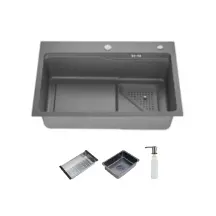 Кухонная мойка ITAL HD7546G, 750x460 мм,Нержавеющая сталь, серый
