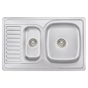 Кухонна мийка WEZER 7850(08) Satin 780x500x180 мм + сифон №1