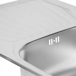 Кухонная мойка WEZER 7848(08) Сатин 780x480x180 мм + сифон №5