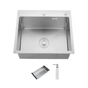 Кухонная мойка ITAL HD6050, 600x500мм,Нержавеющая сталь, сатин №1