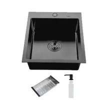 Кухонная мойка ITAL HD4050B, 400x500мм,Нержавеющая сталь, черный