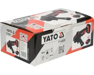 Шліфмашина кутова акумуляторна YATO Li-Ion 18 В 3 АГод №4
