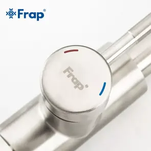 Змішувач для кухНі з висувним виливом Frap F60899-1, сатин №4