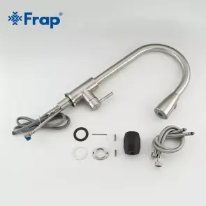 Змішувач для кухНі з висувним виливом Frap F60899-1, сатин №6