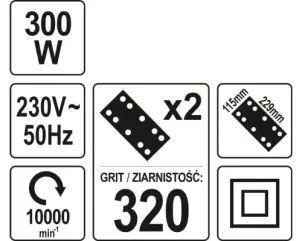 Вібраційна орбітальна шліфмашина YATO 300 Вт 115-230 мм №4