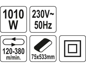 Шліфмашина стрічкова мережева YATO 1010 Вт 75 х 533 мм №5