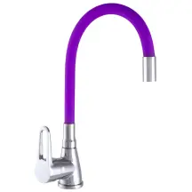 Змішувач для кухНі WEZER SOP4-R045-PURPLE з гнучким виливом, фіолетовий