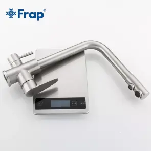 Смеситель Для кухни с двумя воДами Frap F4348, сатин №6