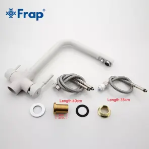 Смеситель Для кухни с двумя воДами Frap F4352-8, белый №5