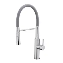 Смеситель Для кухни Frap F4452-6 с гибким изливом, 2 режима, серый/хром