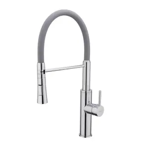Смеситель Для кухни Frap F4452-6 с гибким изливом, 2 режима, серый/хром №1