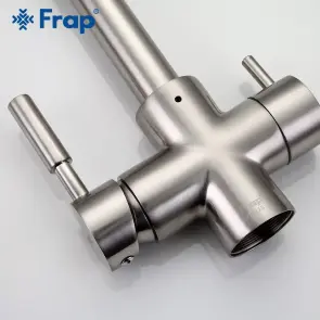 Смеситель Для кухни Frap F4352-5 на две воды, сатинированный №3